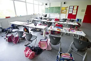 Educational Institution Interior Design Drucke: Classroom of an elementary school