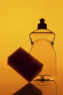 Cleanliness Concept Drucke: Cleaning agent with a sponge