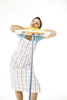 Professional Cleaner Drucke: Cleaning lady at work