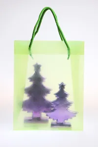 Transparent Packaging Drucke: Clear plastic bag with pine trees