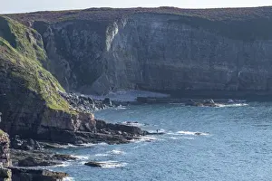 Steep Cliff Photography Drucke: Cliffs at Cap Frehel, Plevenon