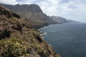 Gran Canaria Cliffs Drucke: Cliffs, steep coast, northwest