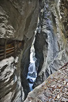 Drucke von Wanderweg, Liechtensteinklamm (Liechtensteiner Klamm), St. Johann im Pongau, Salzburg, Österreich, Europa Liechtenstein Drucke: Klettersteig, Liechtensteinklamm (Liechtenstein Gorge)