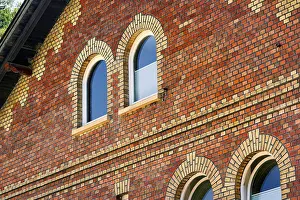 Bavaria Germany Architecture Drucke: Clinker facade with arched windows