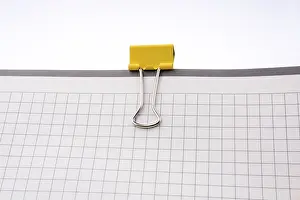 Empty Landscape Photo Drucke: Clip on a checked notebook