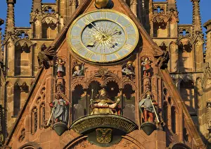 Franconia Architecture Style Drucke: Clock and figurines, Mannleinlaufen