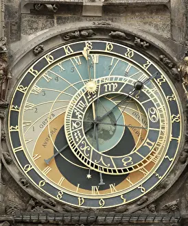 Czech Republic Tourist Attraction Drucke: Clock on the Old Living surface in Prague