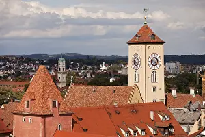 German Clock Tower Photography Drucke: Clock tower of the Old Town Hall