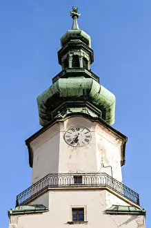European Castle Fortification Drucke: Clock tower at the St. Michael's Gate