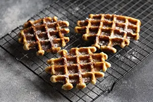Belgian Waffles Drucke: Close up belgian waffles