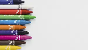 Colourful Pencils Drucke: Close up collection crayons