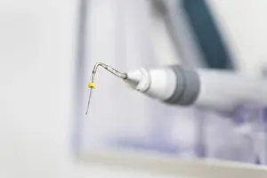 Healthcare Worker Safety Protocols Drucke: Close up dental explorer probe