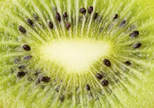 Kiwi Fruit Close Up Drucke: Close up on Kiwi fruit