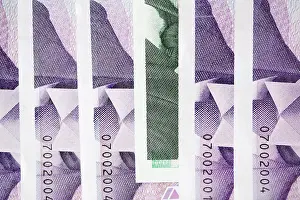 Close Up Money Drucke: Close up of Norwegian banknotes