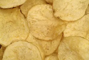 Potato Chip Nutrition Facts Drucke: Close up of Potato Chips Crisps