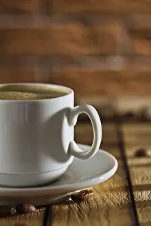 Studio Coffee Photography Drucke: Close-up of cup with coffee