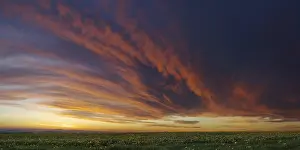 Flight In Cloudy Sky Drucke: Cloud front approaching