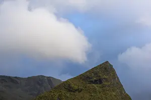 Cloudy Nordic Landscapes Drucke: Cloud atmosphere over mountain peaks