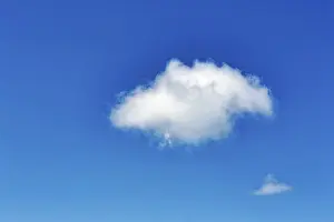 Deserted Countryside Europe Drucke: Cloud in the blue sky, Germany