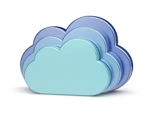 Cloud Computing Concept Drucke: Cloud computing creative concept