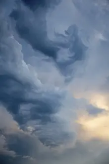 Southern Germany Skies Drucke: Cloud formation cumulus cloud (Cumulus) in front of sunset