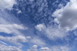 Empty Landscape Photography Drucke: Cloud formations, background image, Germany