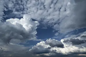 Full Frame Cloudy Sky Photo Drucke: Cloud formations, Bavaria, Germany