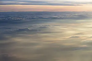 Cloud Formations Germany Drucke: Cloud formations in the evening light, Germany