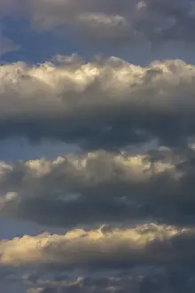 Central Europe Nighttime View Drucke: Cloud formations in the evening sky