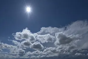 Bavaria Cloud Formations Drucke: Cloud formations with sun against the light