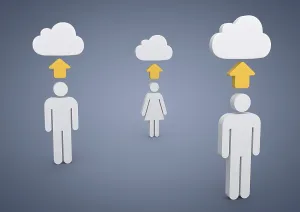 Data Protection Drucke: Cloud, internet, symbolic image for cloud computing