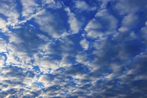 Cloudy Evening Sky Drucke: Cloud landscape of altocumulus clouds at dusk