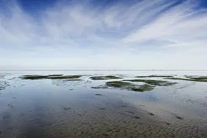 Central Europe Waterfront Landscape Drucke: Cloud reflection in the mudflats