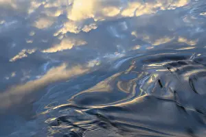 Northern Europe Waterfront Scenes Drucke: Cloud reflection in a stream, abstract