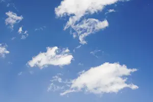 Clear Blue Skies Photo Drucke: Clouds in a blue sky
