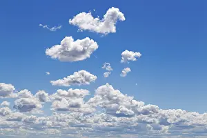 Nice Weather Central Europe Drucke: Clouds in blue sky, Germany
