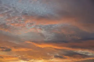 Cloudy European Landscape Drucke: Clouds in the evening, Berndorf