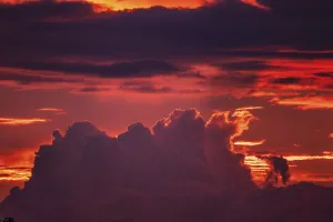 Central Europe Cloudy Skies Drucke: Clouds in the evening sky, Bavaria, Germany