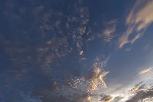 Cloudy European Landscape Drucke: Clouds in the evening sky, Bavaria, Germany