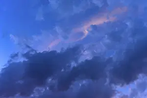 Uninhabited German Landscapes Drucke: Clouds in the evening sky, Bavaria, Germany