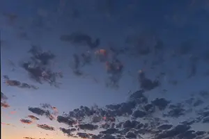 Evening Mood In Germany Drucke: Clouds in the evening sky, Bavaria, Germany