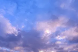 Cloudy Evening Sky Germany Drucke: Clouds in the evening sky, Germany