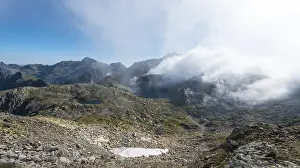 Austria Nature Reserve Drucke: Clouds passing over the ridge, Oberer Klaffersee