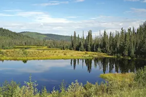 Contemplative Nature Photography Drucke: Clouds reflected in a crystal clear
