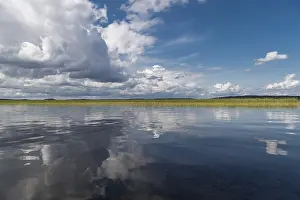 Blue Sky Reflection Photography Drucke: Clouds reflected in Lake Paijanne