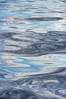 Deserted Danish Coastline Drucke: Clouds reflected on the surface of the sea