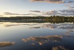 Cloudy Sky Over Lake Drucke: Clouds reflected on the water surface