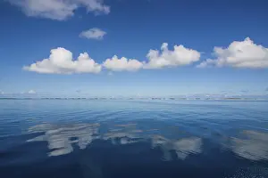 Blue Sky Reflection Photography Drucke: Clouds reflecting in the water