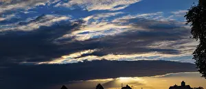 European Cloudy Skies Drucke: Clouds in the sky at sunset, Braunschweig