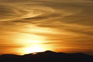 Cloudy Atmosphere Nature Drucke: Clouds at sunset Lower Austria